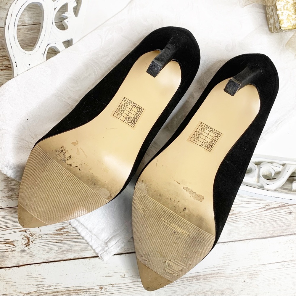 Forever 21 | Black Suede Stilettos, Sz 7.5 - Picture 4 of 9